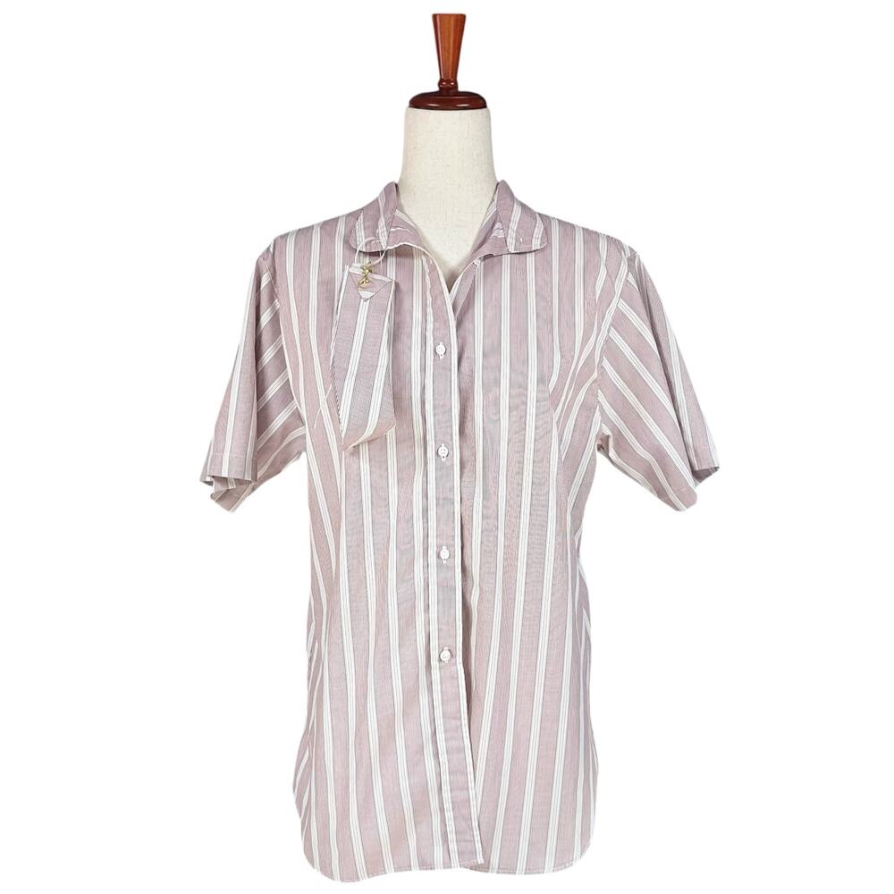 REVEILLE by VAN TEAL English Horse Show Shirt w/ Horse Bit Collar Size 14/36